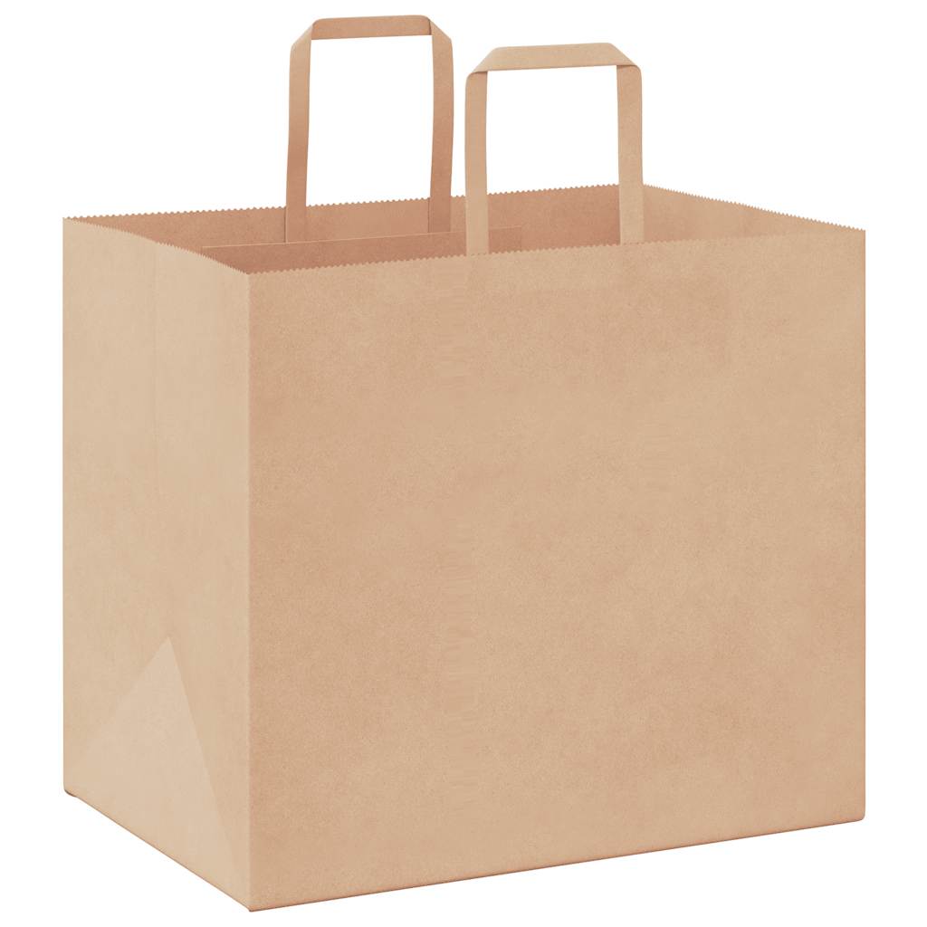 250 db barna papírzacskók fogantyúkkal 32x22x28 cm