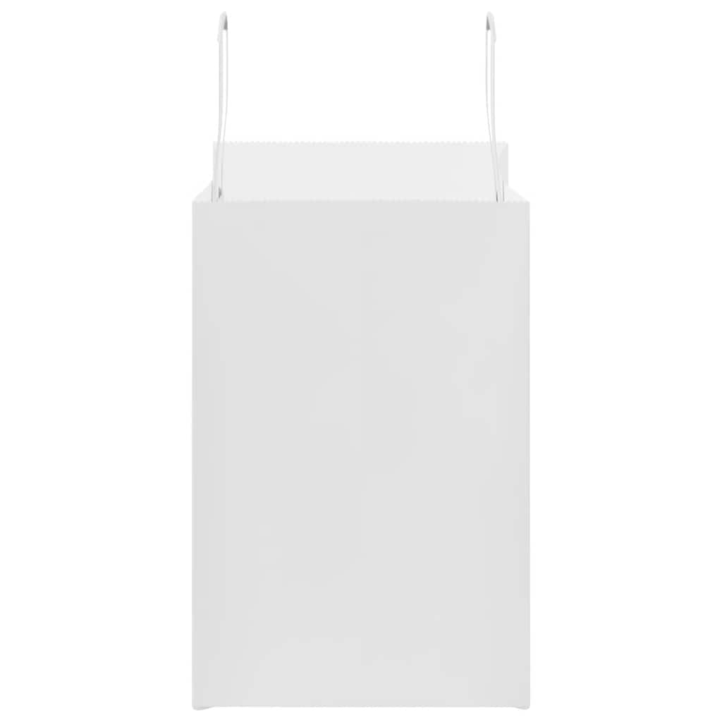 50 db fehér papírzacskók fogantyúkkal 26x17x25 cm