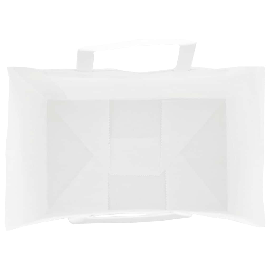 50 db fehér papírzacskók fogantyúkkal 26x17x25 cm