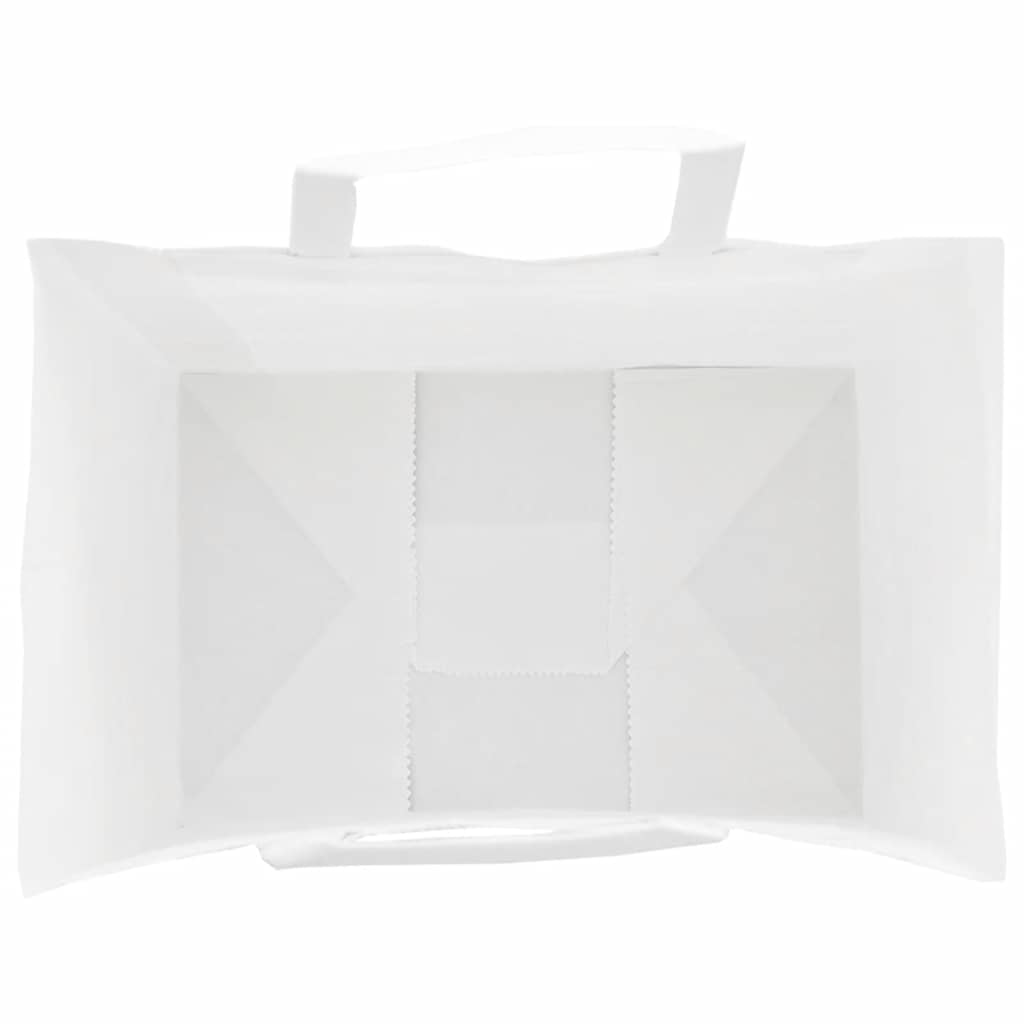 50 db fehér papírzacskók fogantyúkkal 32x22x28 cm