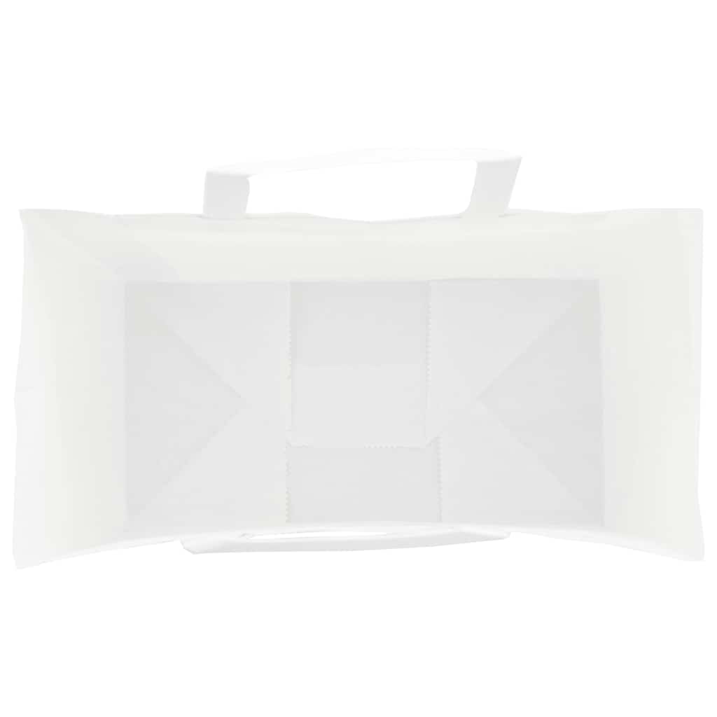 250 db fehér papírzacskók fogantyúkkal 21x11x28 cm