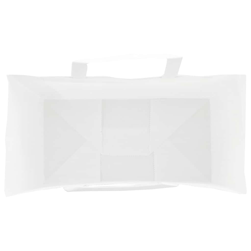 250 db fehér papírzacskók fogantyúkkal 21x11x31 cm