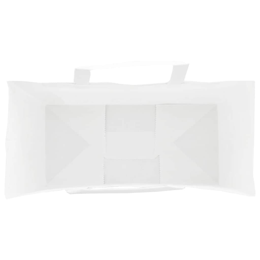 250 db fehér papírzacskók fogantyúkkal 26x12x35 cm