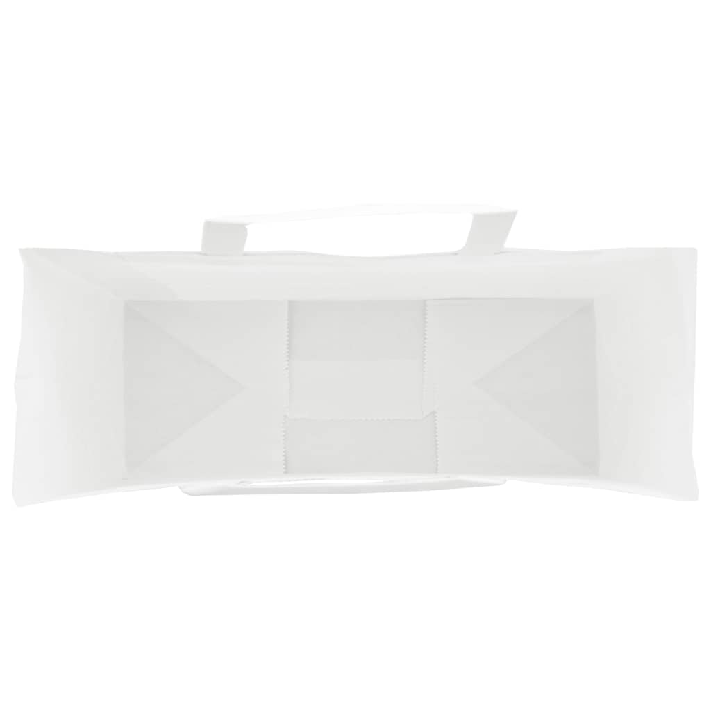 250 db fehér papírzacskók fogantyúkkal 32x12x42 cm