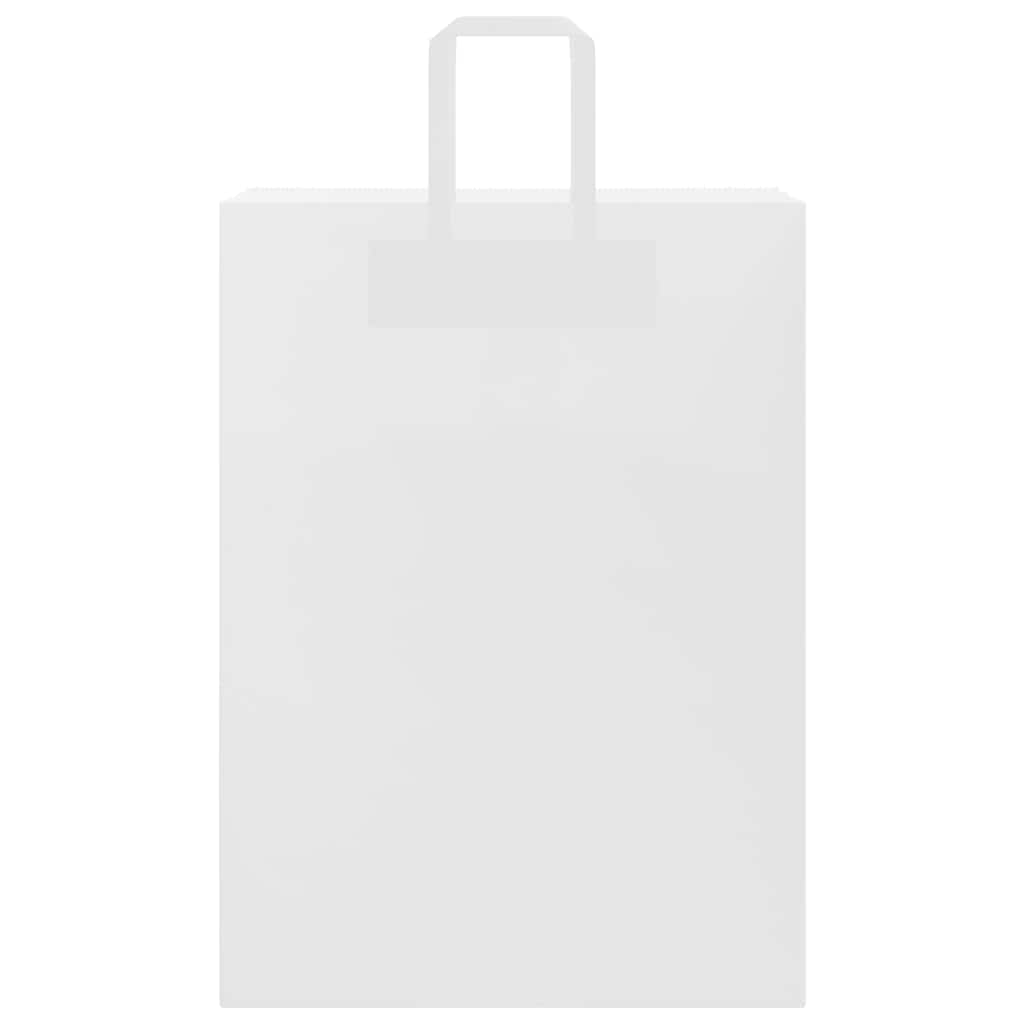 250 db fehér papírzacskók fogantyúkkal 32x17x44 cm