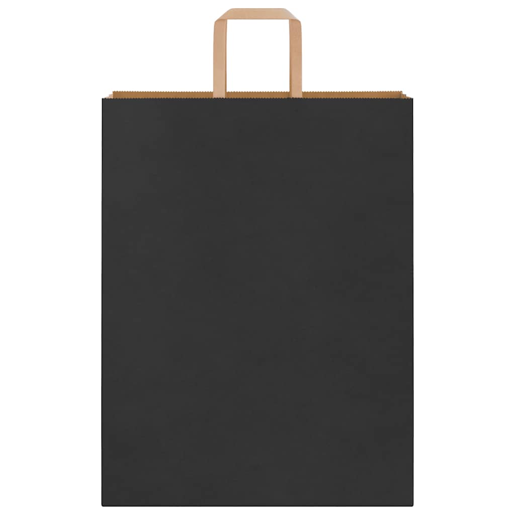 250 db fekete papírzacskók fogantyúkkal 32x12x42 cm