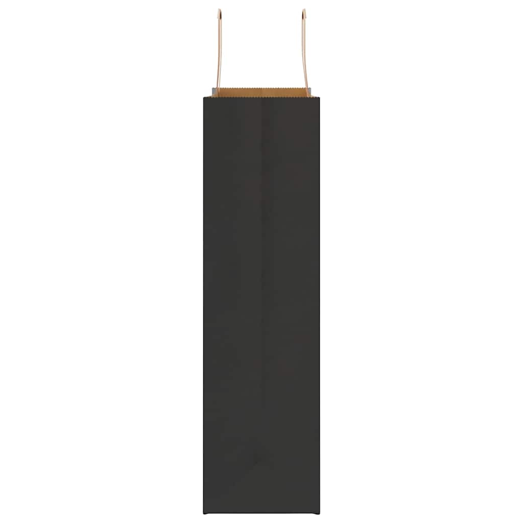 250 db fekete papírzacskók fogantyúkkal 32x12x42 cm