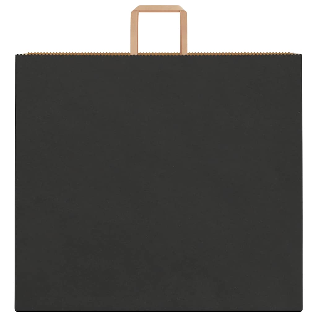 250 db fekete papírzacskók fogantyúkkal 54x15x49 cm