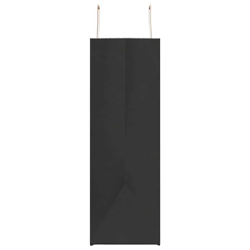 250 db fekete papírzacskók fogantyúkkal 54x15x49 cm