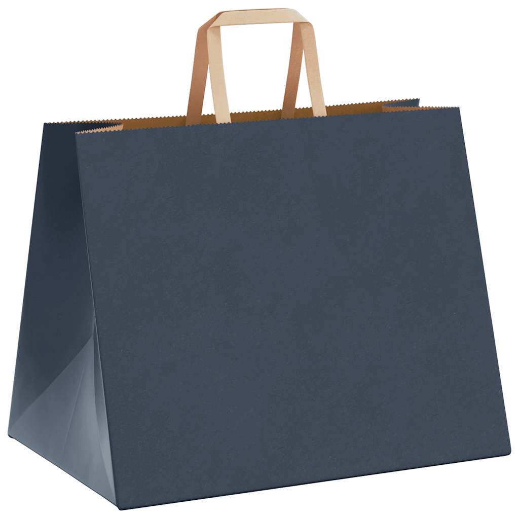 250 db kék papírzacskók fogantyúkkal 32x22x24 cm