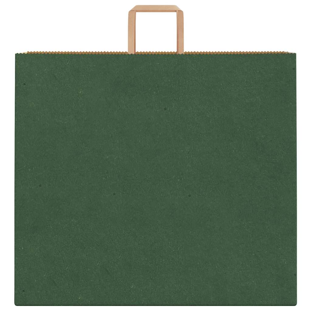 250 db zöld papírzacskók fogantyúkkal 54x15x49 cm
