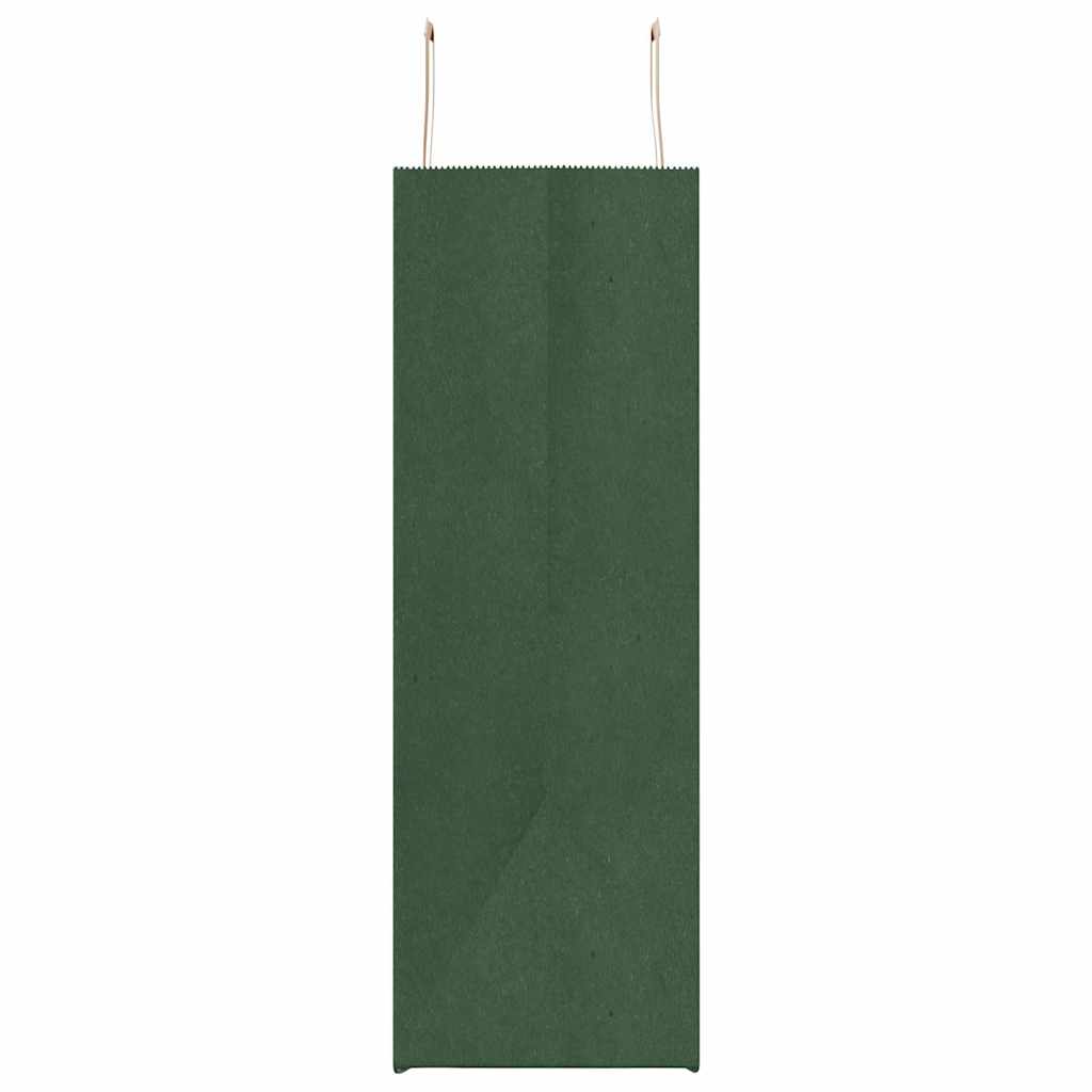250 db zöld papírzacskók fogantyúkkal 54x15x49 cm