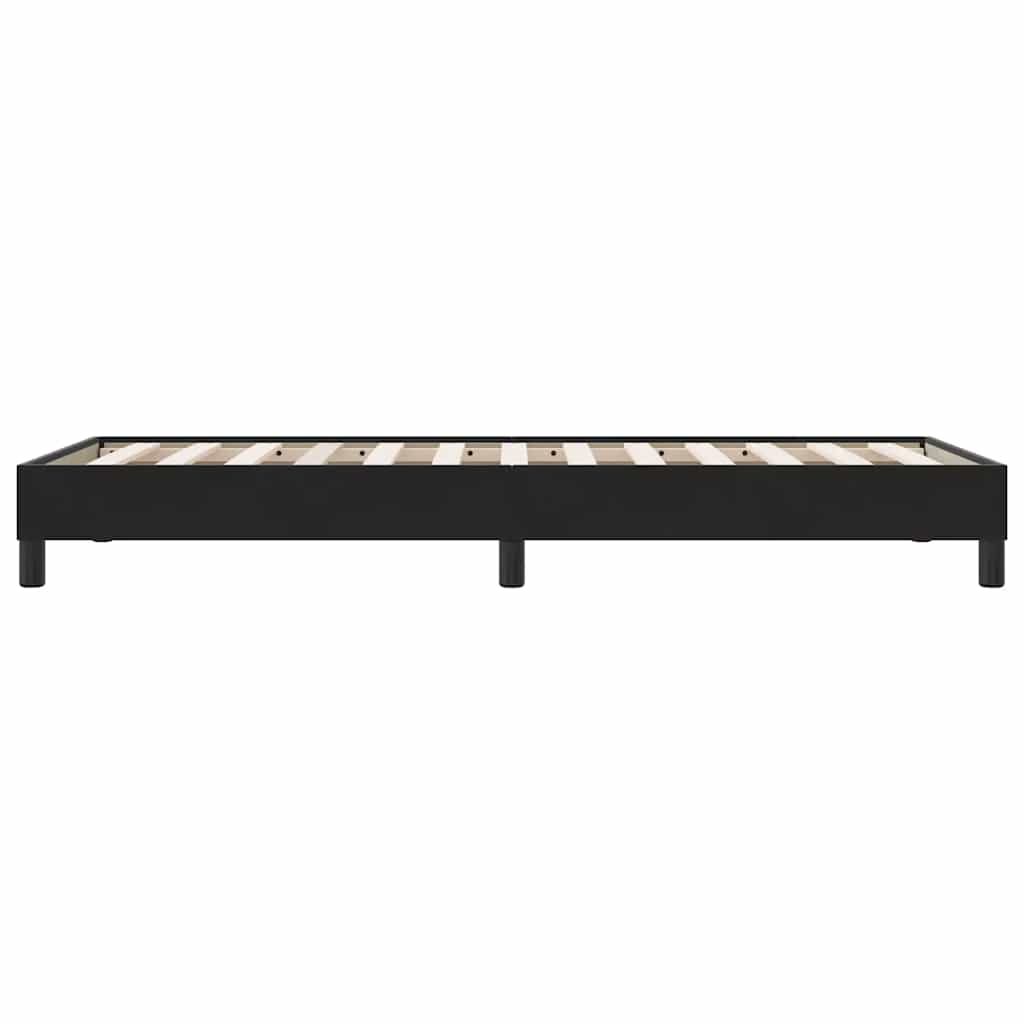 fekete bársony rugós ágy matrac nélkül 100x210 cm