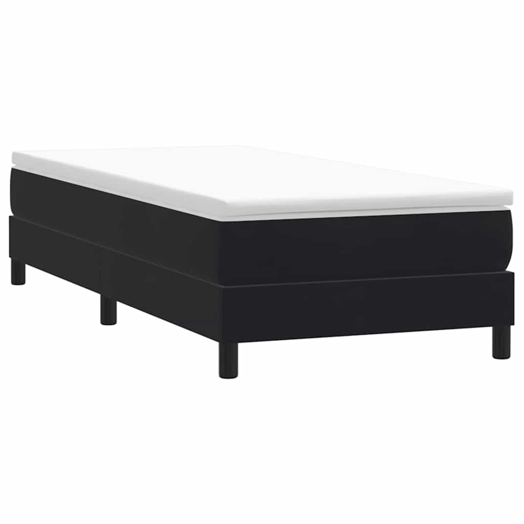 fekete bársony rugós ágy matrac nélkül 100x210 cm