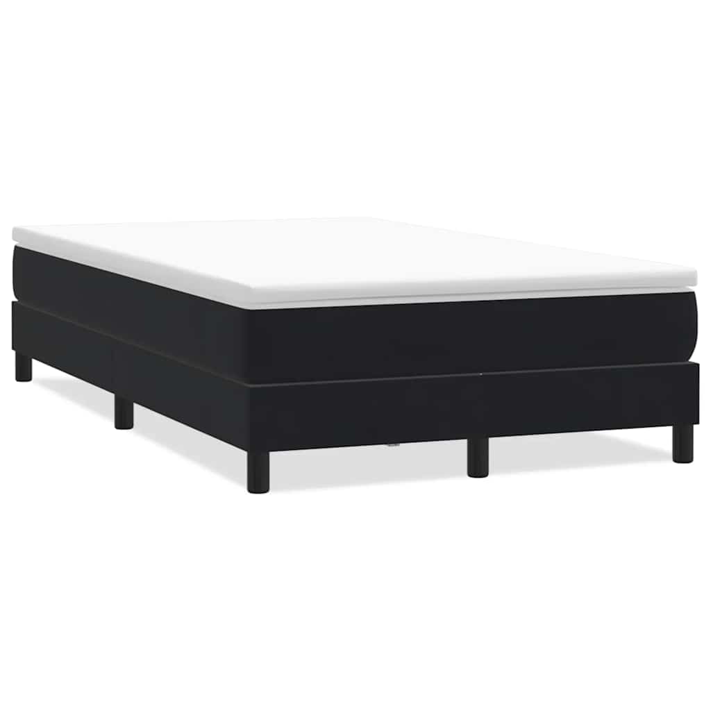 fekete bársony rugós ágy matrac nélkül 120x210 cm