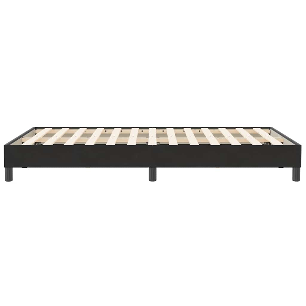 fekete bársony rugós ágy matrac nélkül 120x210 cm