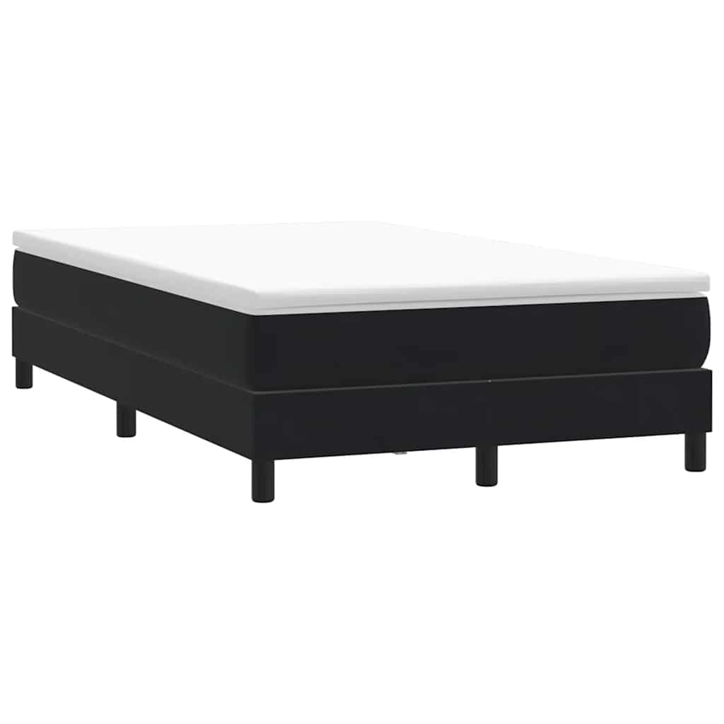fekete bársony rugós ágy matrac nélkül 120x210 cm