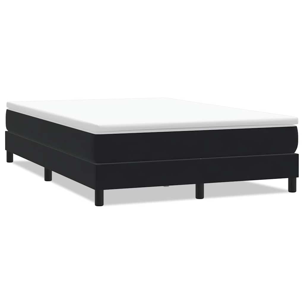 fekete bársony rugós ágy matrac nélkül 160x210 cm