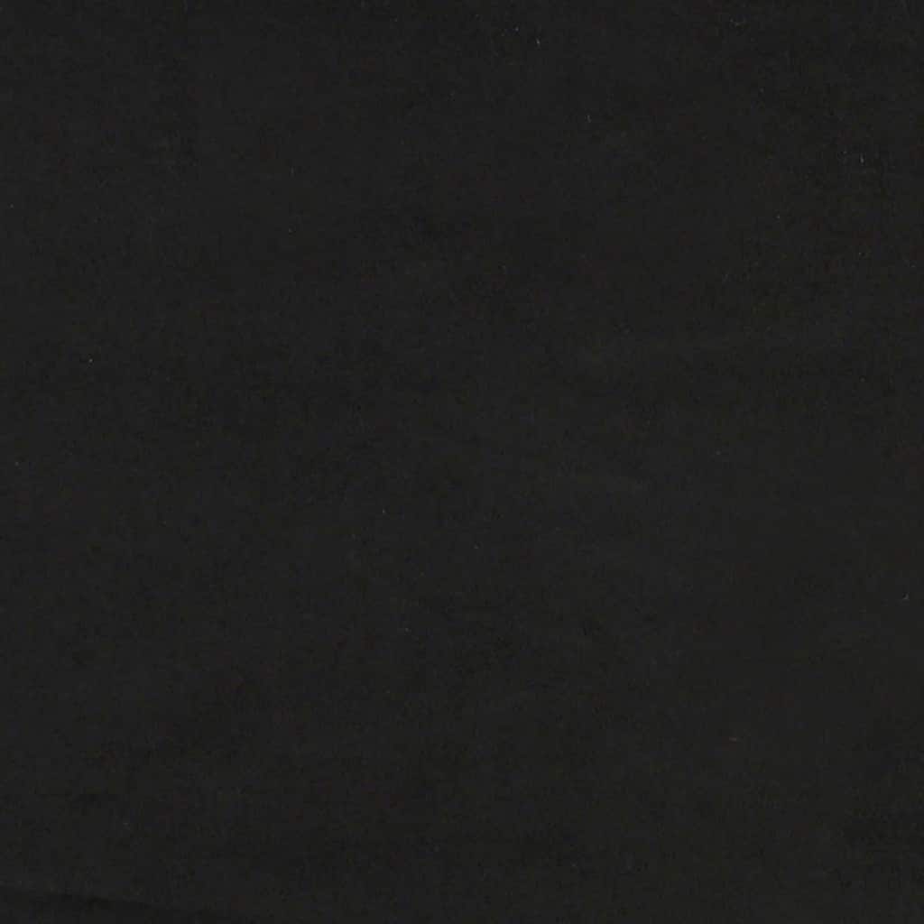 fekete bársony rugós ágy matrac nélkül 160x210 cm
