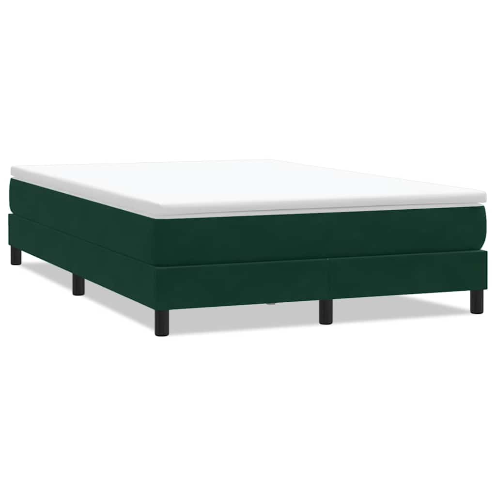 sötétzöld bársony rugós ágy matrac nélkül 160x210 cm