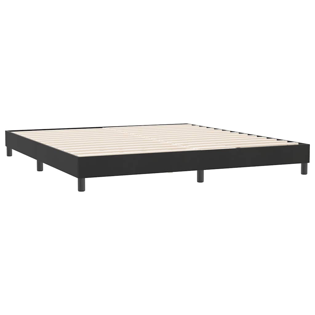 fekete bársony rugós ágy matrac nélkül 180x210 cm