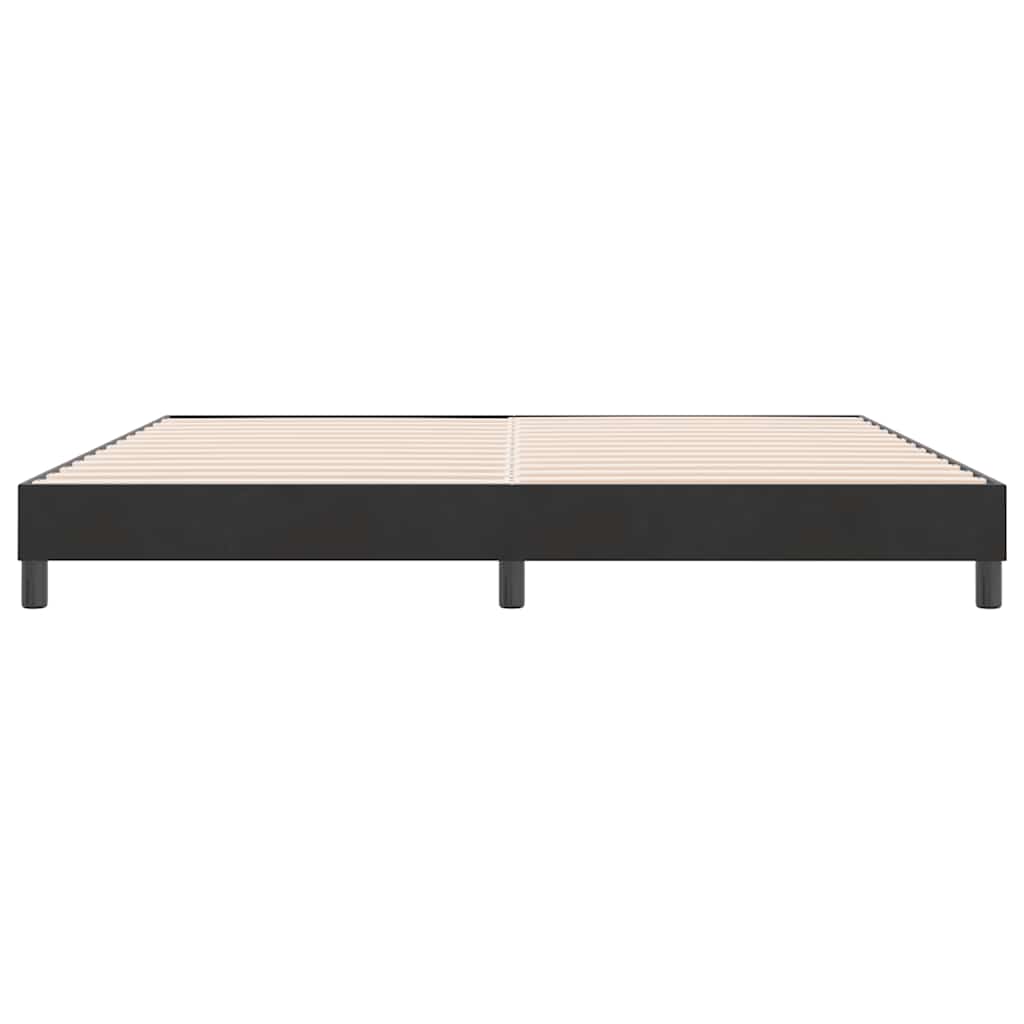 fekete bársony rugós ágy matrac nélkül 180x210 cm