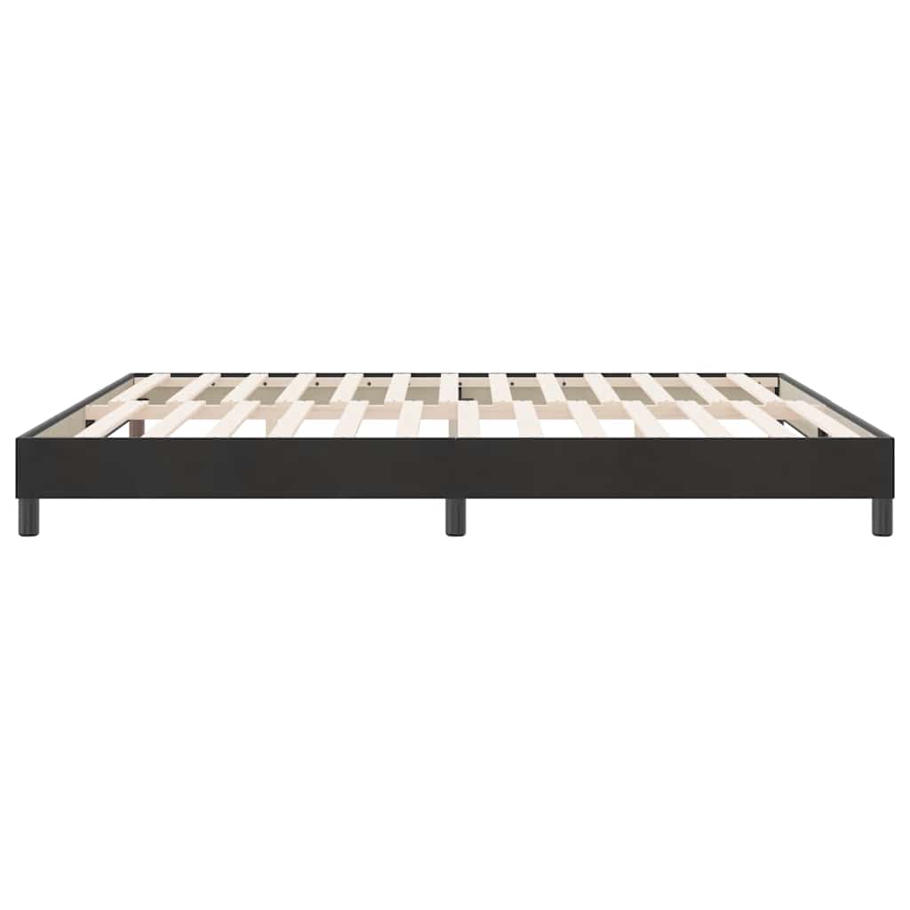 fekete bársony rugós ágy matrac nélkül 180x210 cm