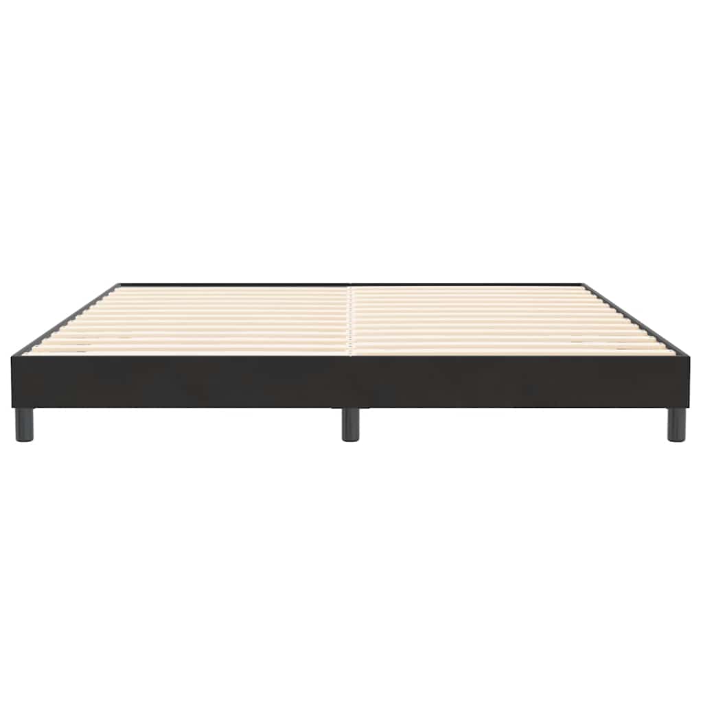 fekete bársony rugós ágy matrac nélkül 200x210 cm