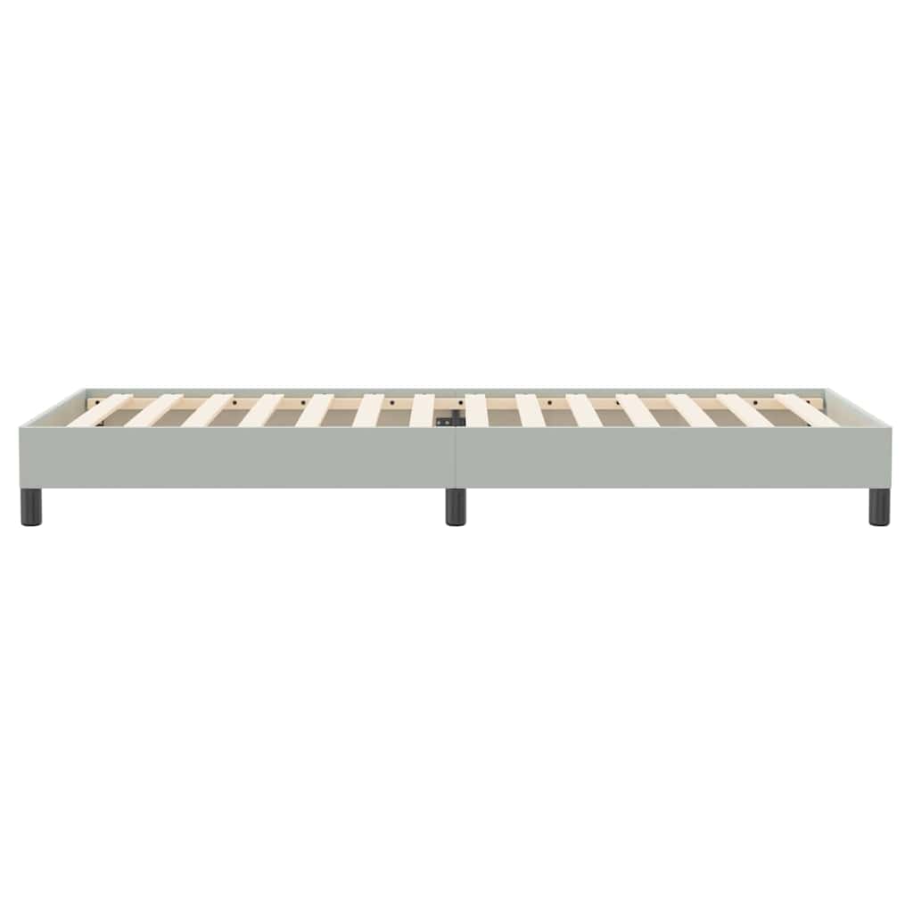világosszürke bársony rugós ágy matrac nélkül 80x220 cm