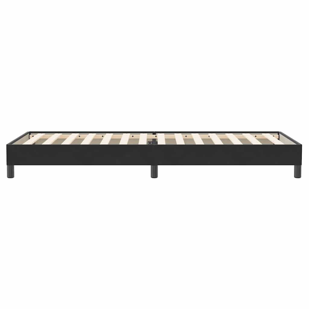 fekete bársony rugós ágy matrac nélkül 80x220 cm