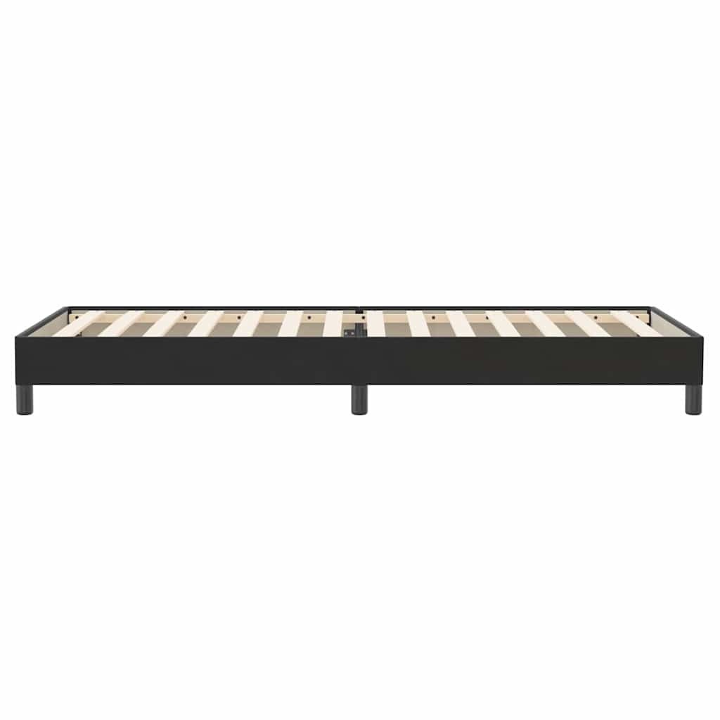 fekete bársony rugós ágy matrac nélkül 100x220 cm