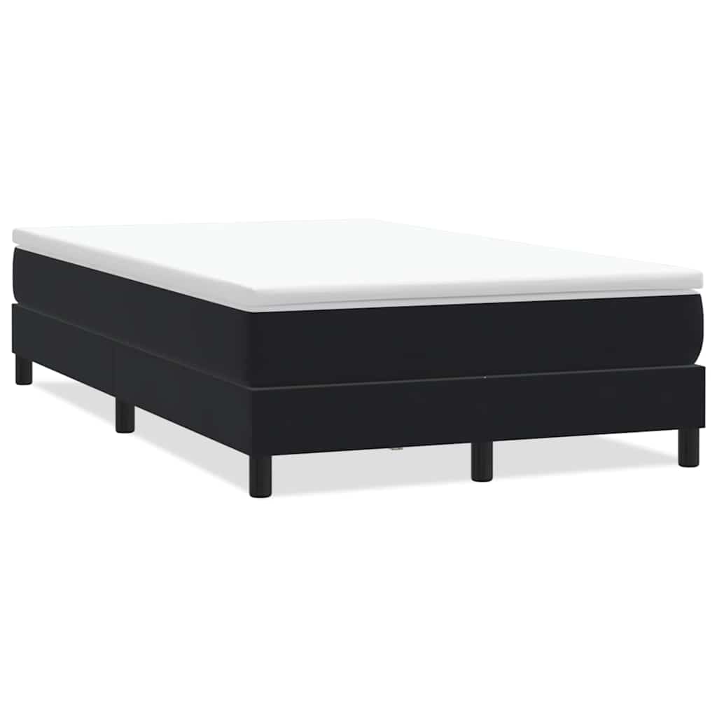 fekete bársony rugós ágy matrac nélkül 120x220 cm