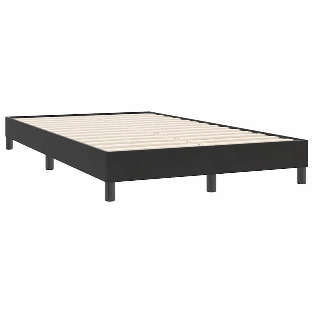 fekete bársony rugós ágy matrac nélkül 120x220 cm