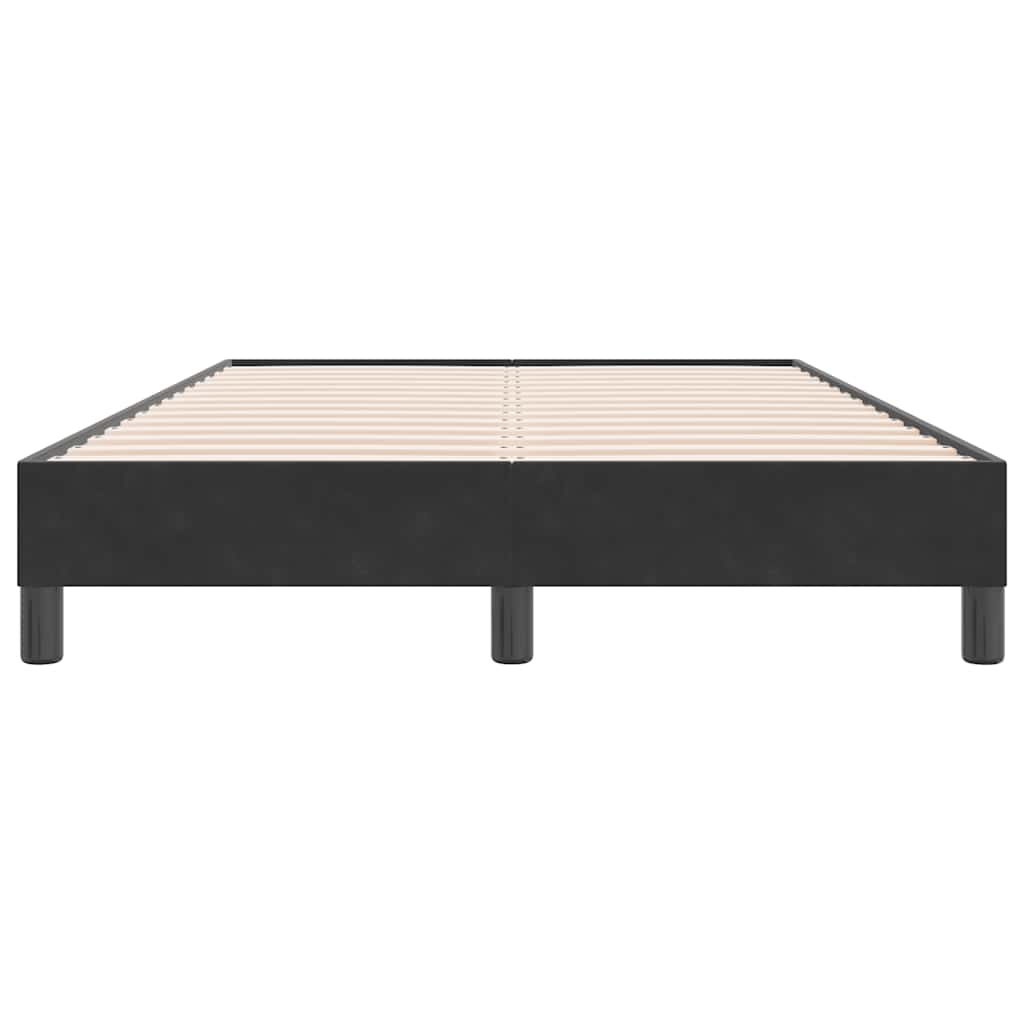 fekete bársony rugós ágy matrac nélkül 120x220 cm