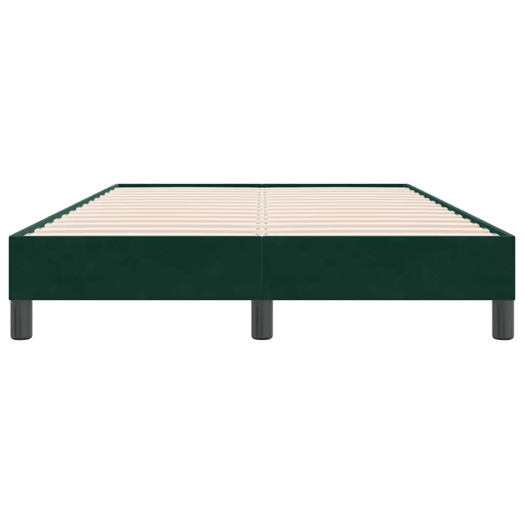 sötétzöld bársony rugós ágy matrac nélkül 120x220 cm