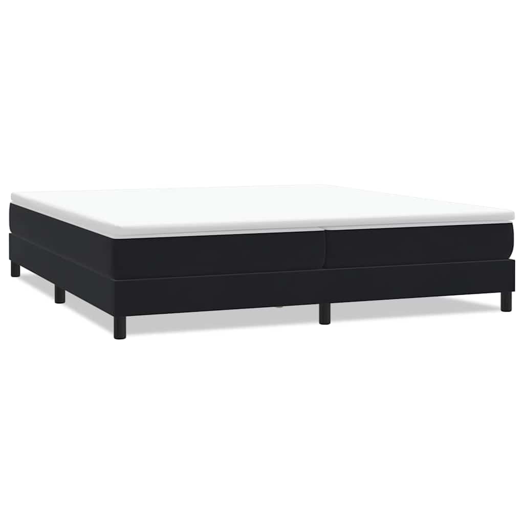 fekete bársony rugós ágy matrac nélkül 200x220 cm