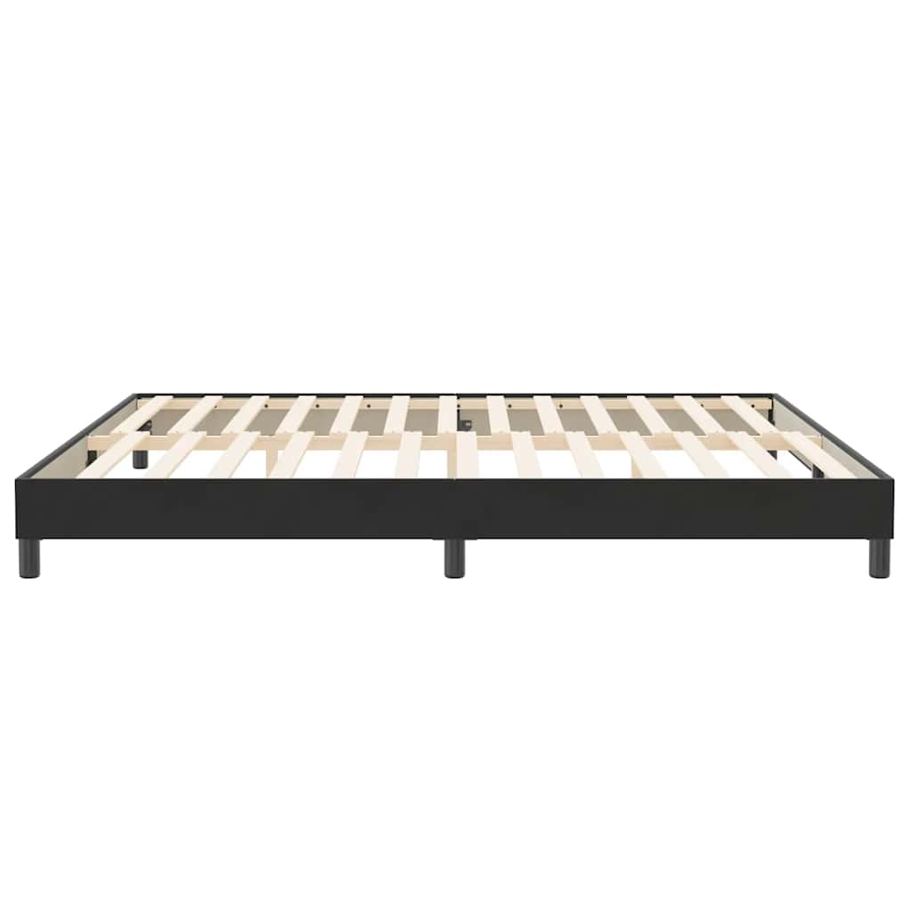 fekete bársony rugós ágy matrac nélkül 200x220 cm