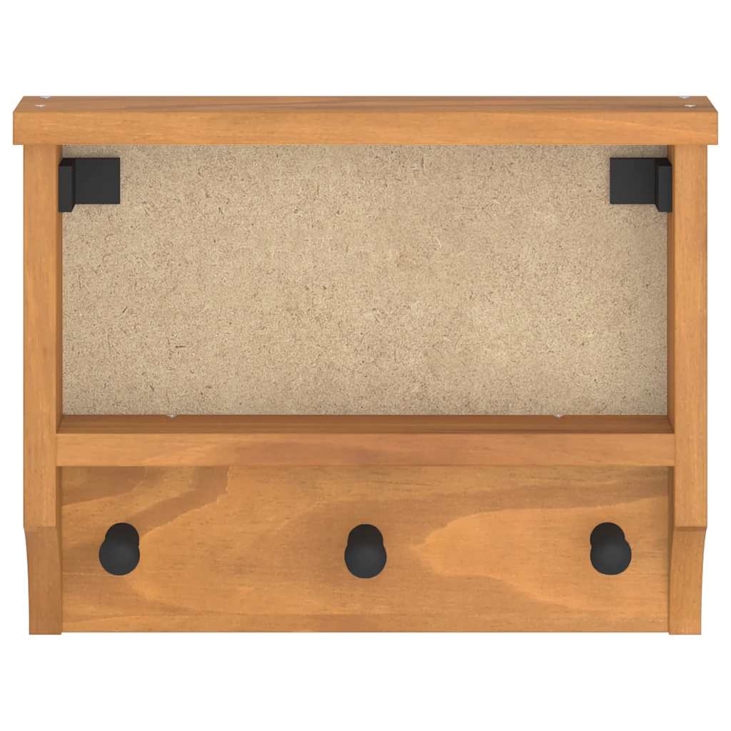 SANDNES tömör fenyőfa falra szerelt kabátállvány 45x12x35 cm