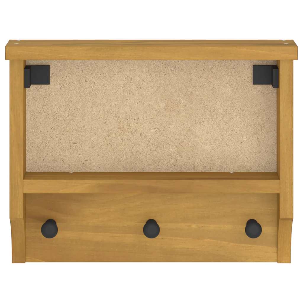 SANDNES tömör fenyőfa falra szerelt kabátállvány 45x12x35 cm