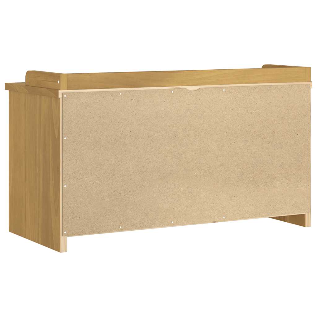SANDNES tömör fenyőfa előszobapad 87x40x50 cm