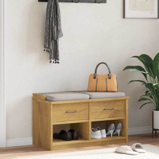 SANDNES tömör fenyőfa előszobapad 87x40x50 cm