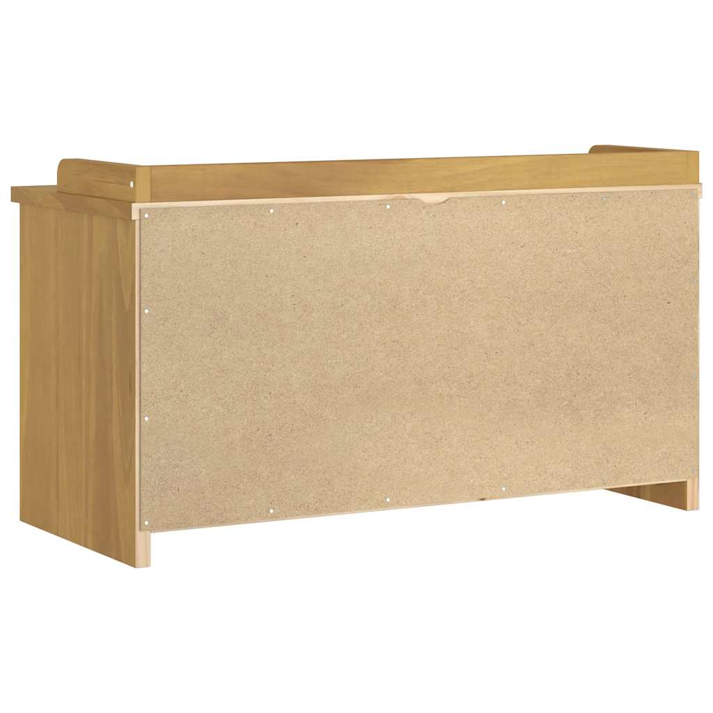 SANDNES tömör fenyőfa előszobapad 87x40x50 cm