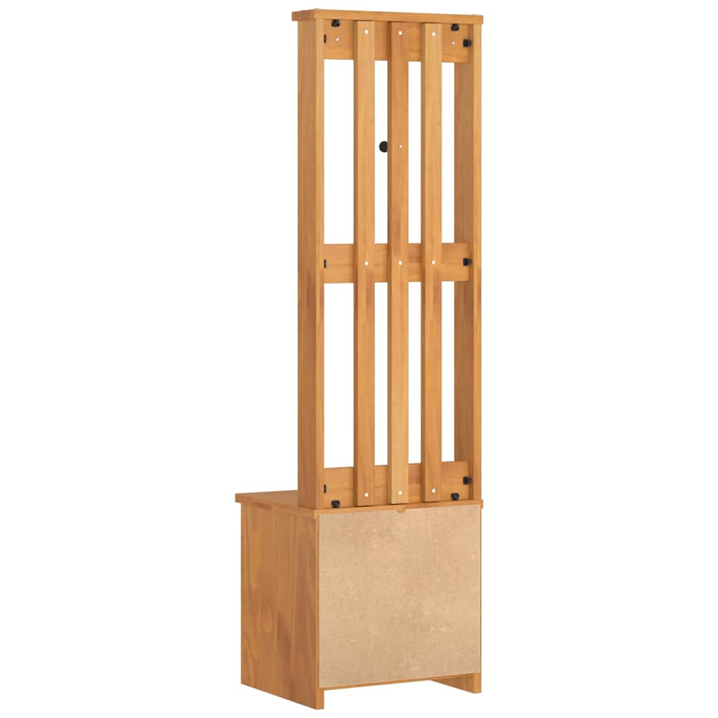 SANDNES tömör fenyőfa előszobafa 45x40x159,5 cm