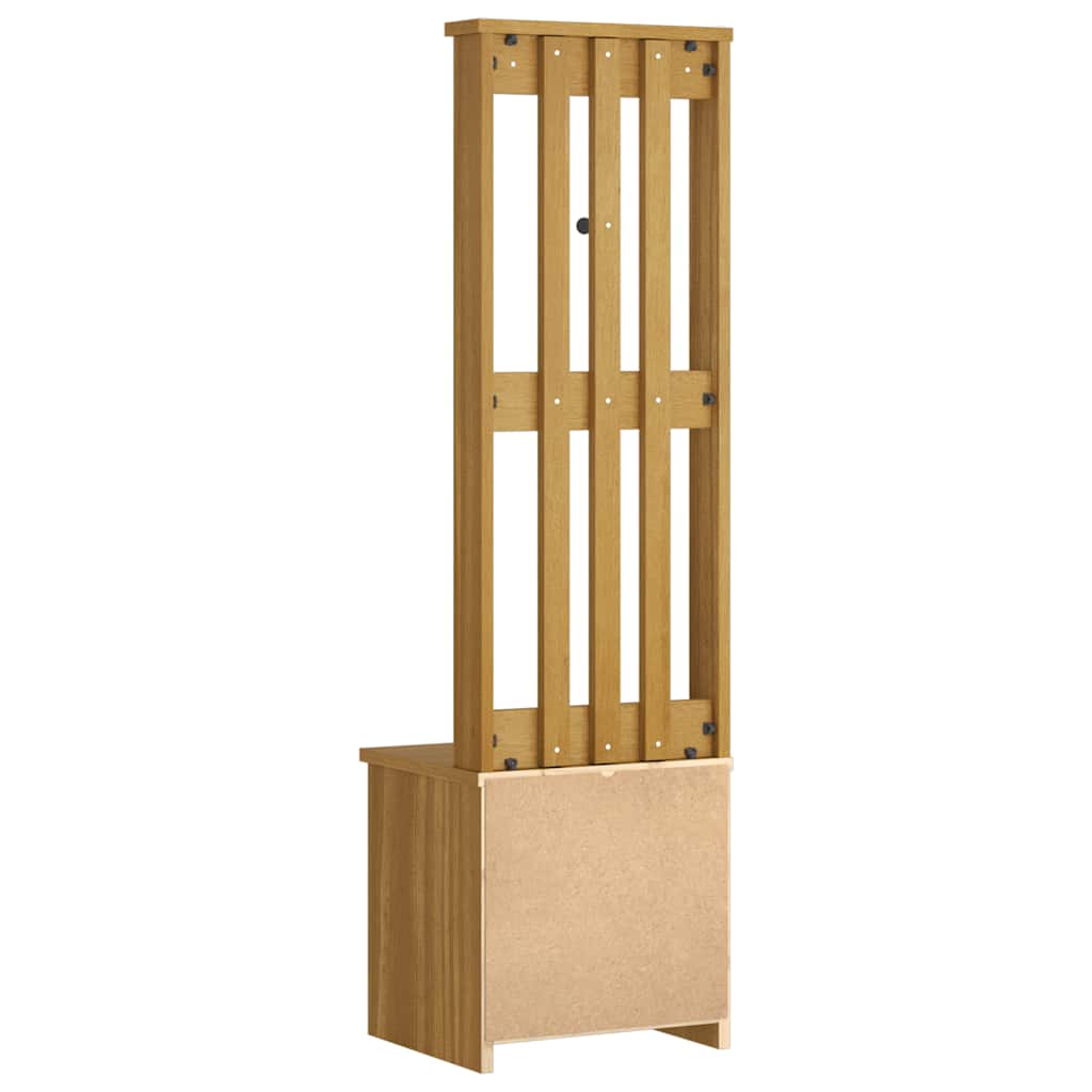 SANDNES tömör fenyőfa előszobafa 45x40x159,5 cm