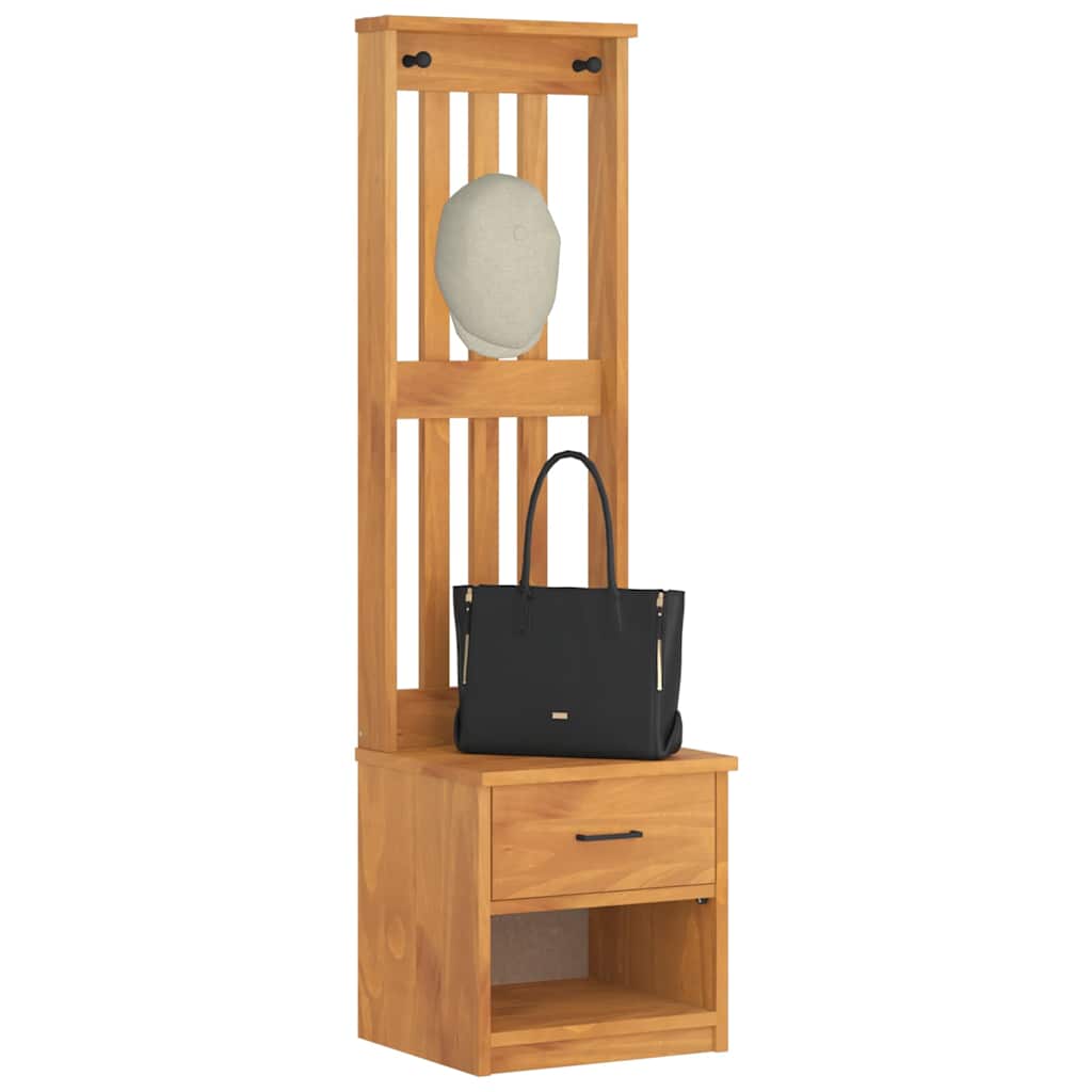 SANDNES tömör fenyőfa előszobafa 45x40x159,5 cm