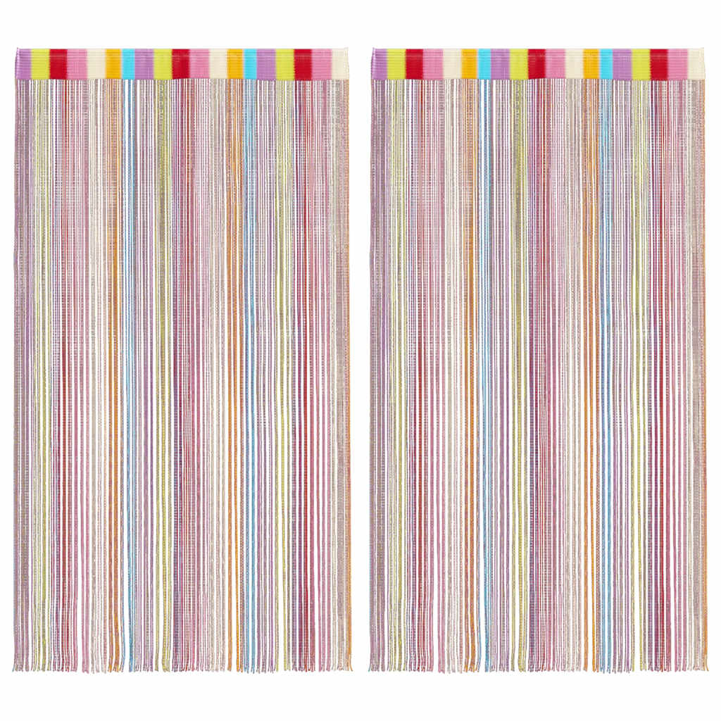 2 db többszínű zsinórfüggöny 100 x 250 cm