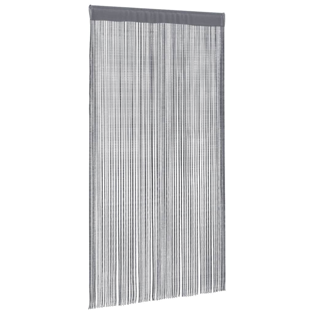 2 db antracit színű zsinóros függöny 140 x 250 cm