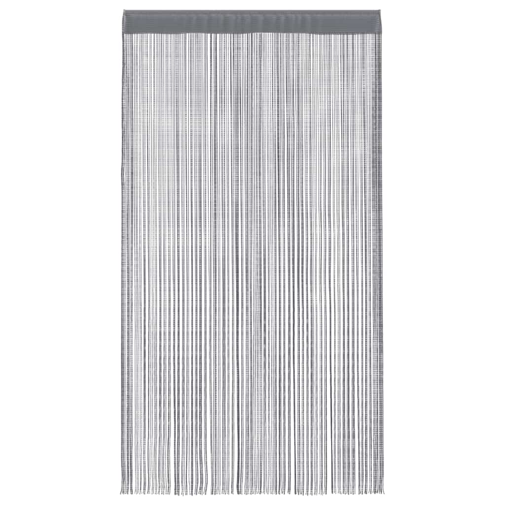 2 db antracit színű zsinóros függöny 140 x 250 cm