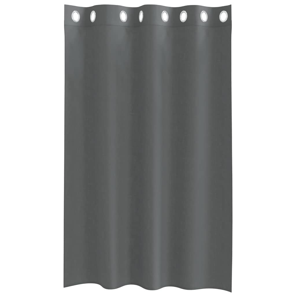 2 db sötétszürke fátyolfüggönyök rojtokkal 140x175 cm