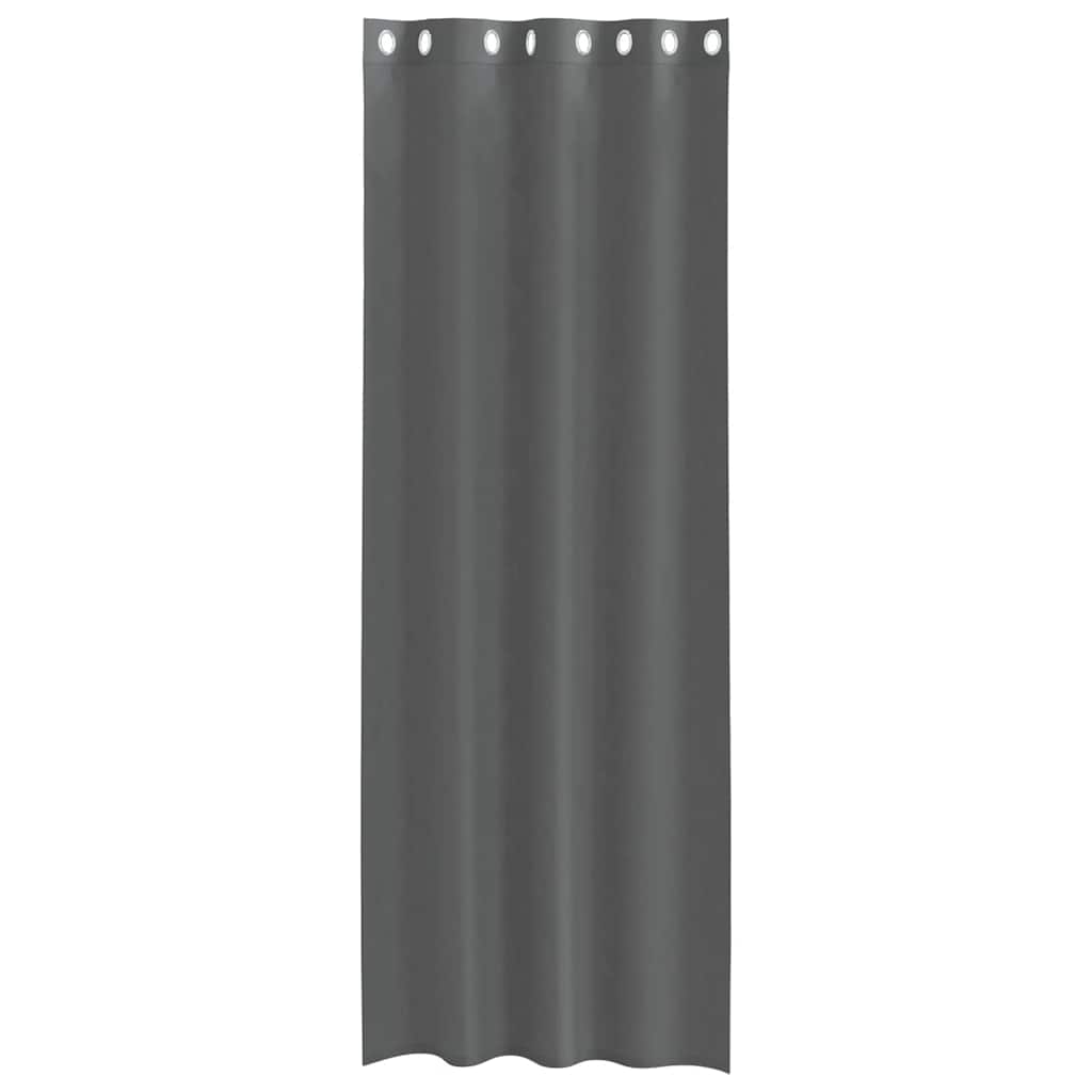 2 db sötétszürke fátyolfüggönyök rojtokkal 140x300 cm